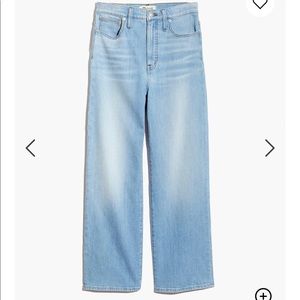 Madewell slim wide leg crop jeans eastwick wash 31